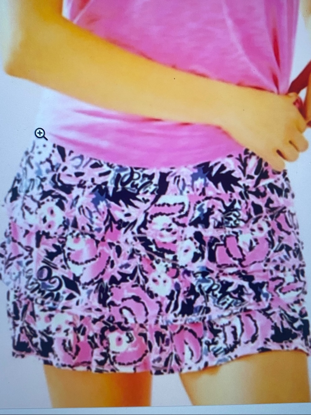 NWT Lilly Pulitzer AMIRA Skort Hibiscus Pink Hangin With My Boo size Large